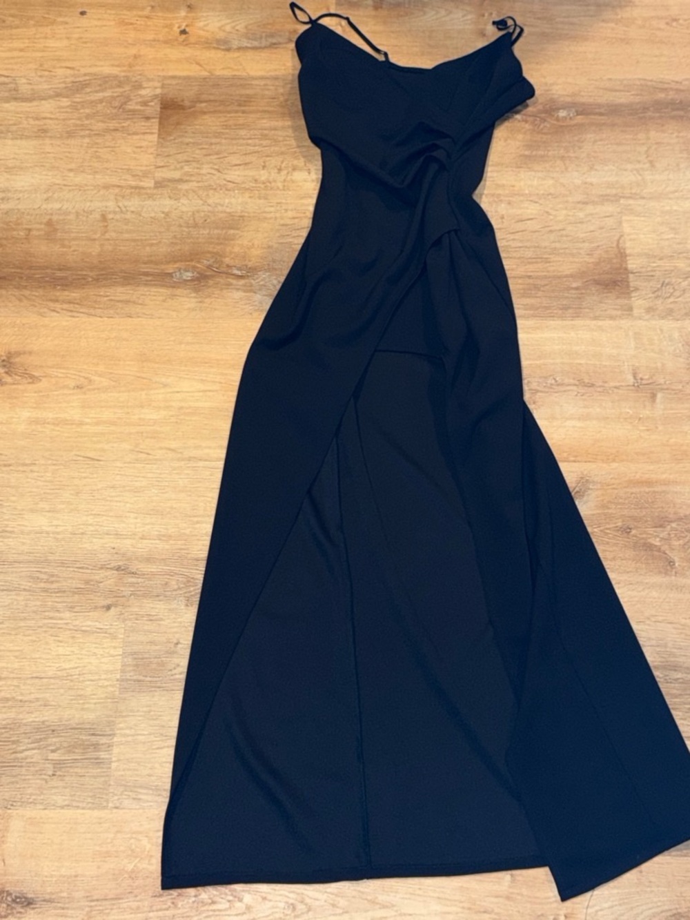 Timeless Black High-Low Slip Dress